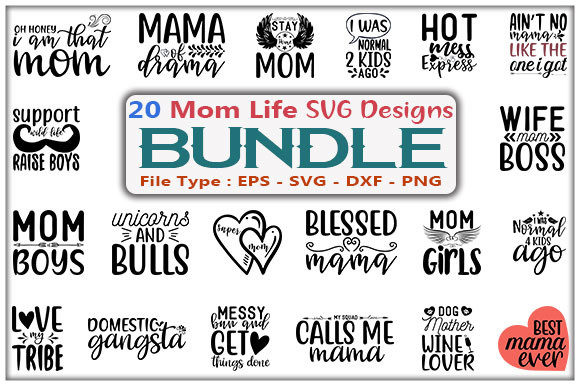 Mom Life Design Bundle: Graphics and Crafts for Local Branding