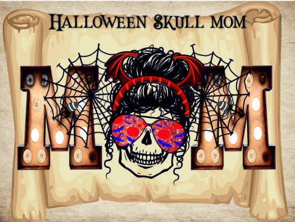 Skull Mom Halloween Sublimation Graphics and Crafts Review