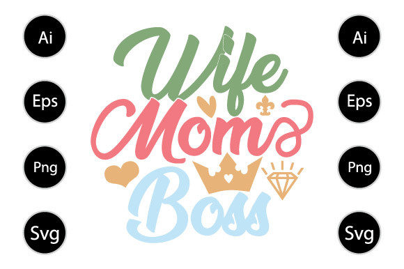 Wife Mom Boss Shirt, Mom Life Quotes Graphics and Crafts Review